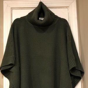 NWOT Olive Green Poncho Sweater